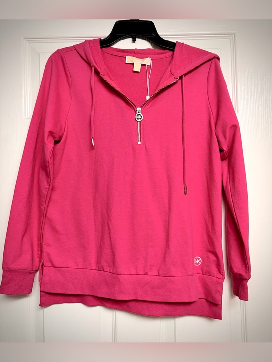 MICHAEL Michael Kors Tops - MICHAEL Michael Kors Hot Pink Half-Zip Hoodie